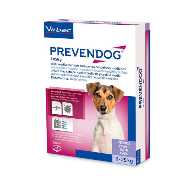 PREVENDOG 1,056 G PERROS PEQUEÑOS/MEDIANOS 60CM (2 COLLARES)