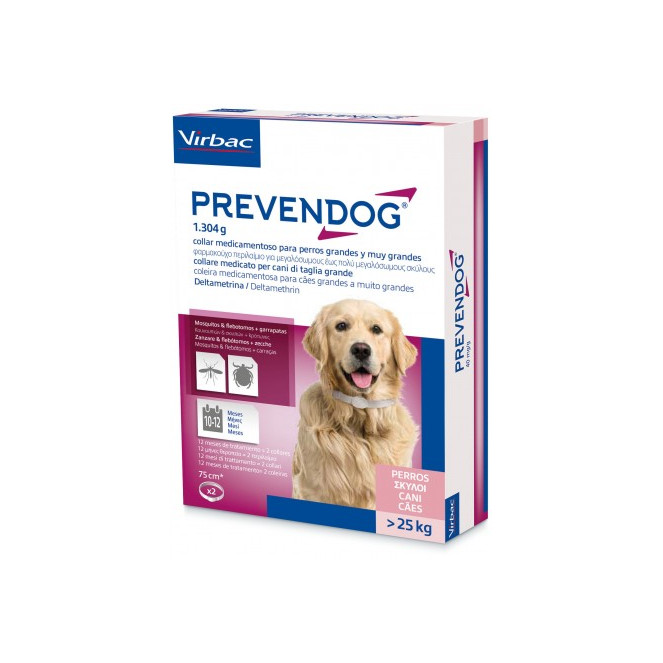 PREVENDOG 1,304 G PERRO GRANDE 75 CM (2 COLLARES)
