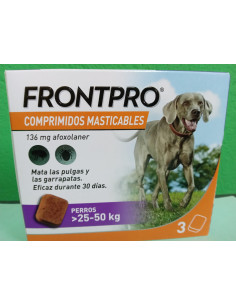 FRONTPRO PERROS 136 MG (25-50 KG) //XL// (3 COMP.)
