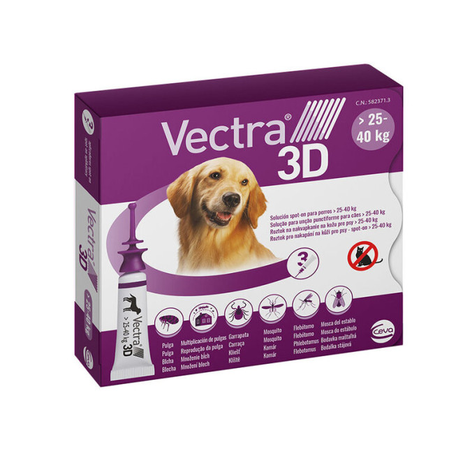 VECTRA 3D PERRO (25-40KG) 3 PPT LILA