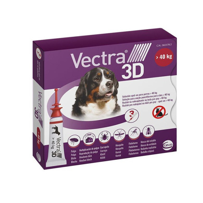 VECTRA 3D PERRO (+40 KG) 3 PPT ROJO