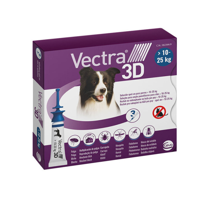 VECTRA 3D PERRO (10-25KG) 12 PPT AZUL