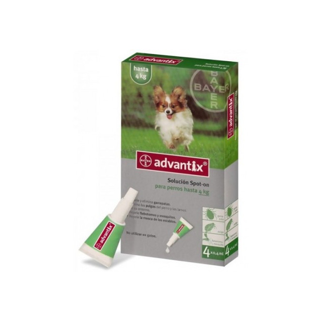 ADVANTIX SPOT-ON PERROS 6 PPTS (HASTA 4 KG) 0,4 ML