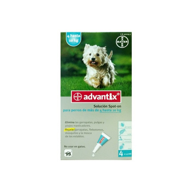 ADVANTIX SPOT-ON PERROS 6 PPTS (4-10 KG) 1,0 ML